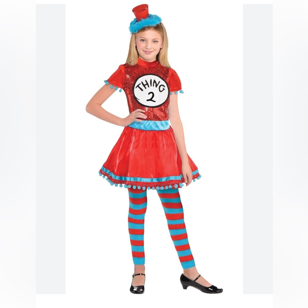 Dr Seuss Toddler Girls Thing 1 Costume Dress/Wig